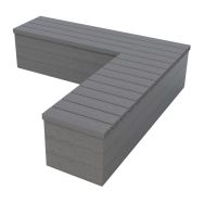 Banquette Eden 180x180 angle droit plastique recyclé - Espace Urbain