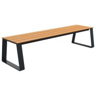Banquette HAVANE 1.80 m effet lames bois/métal - Buton Design