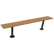 Banquette NAIROBI 1.80 m effet lames bois/métal - Buton Design