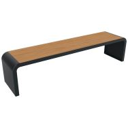 Banquette NEW YORK 2 m effet lames bois/métal - Buton Design