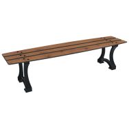 Banquette PRAGUE 1.80 m lames bois/fonte - Buton Design