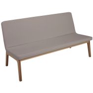 Banquette Zélos 3 places sans surpiqûre hêtre Cendre