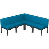 Banquette d'angle Lotua enduit PVC Ginkgo _ - Sokoa