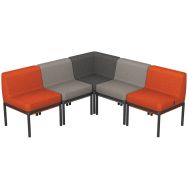 Banquette d'angle Lotua tissu 100% polyester _ - Sokoa