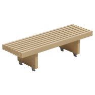 Banquette haute Modulam 2 pieds non traité - Mobextan