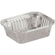 Lot de1000 barquettes en aluminium à bord vertical couvrable - 50 cL