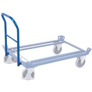 Barre de poussée mobile pour chariot porte-palettes