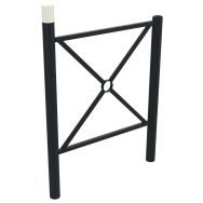 Barrière CROISY PMR tête bombée métal - Buton Design
