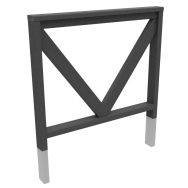Barrière Canopée 120 cm à sceller plastique recyclé - Espace Urbain