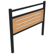 Barrière HESI tête bombée bois ajouré/métal - Buton Design
