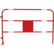 Barrière de chantier 1,50 m - rouge/blanc