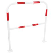 Barrière de sécurité à plongueuratine ø 38 mm longueur1m Blanc/rouge