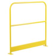 Barrière de sécurité jaune en acier avec plinthe - Manutan Expert