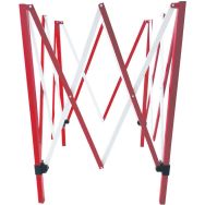 Barrière extensible longueur 1,29 m - galva rouge/blanc