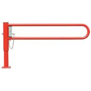 Barriere pivotante 3m rouge sur platine