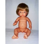 Bébé européen garçon avec cheveux
