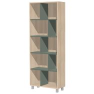 Bibliothèque Identité sans portes 70x185 cm Pin/eucalyptus