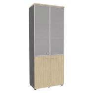 Bibliothèque haute bois IDEA 4 portes H214 cm - Quadrifoglio