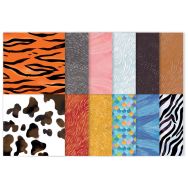 Bloc 72 feuilles papier 80g origami 15x15 cm thème animaux imprimées recto/verso