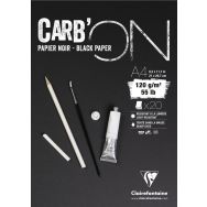 Bloc Carb'ON 120g encollé - Clairefontaine