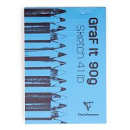 Bloc GraF'iT  A6 80 feuilles 90g Bleu n°58 O
