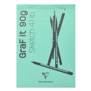 Bloc GraF'iT A6 80 feuilles 90g Bleu turq n°69 O