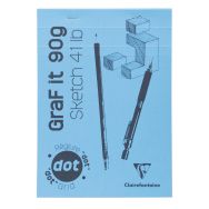 Bloc GraF'iT DOT A4 80 feuilles 90g Bleu n°71