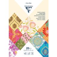Bloc ''Papiers du Monde'' 21x29,7cm, 20 feuilles - Clairefontaine