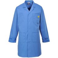 Blouse de protection antistatique ESD bleu hopital-M (Lot de 2)