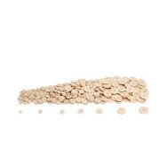 Boite de 380 boutons en bois Ø 10 à 25 mm