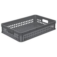 Boite de rangement ajourée 22 L - gris