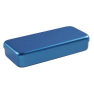 Boite en alumimium rectangulaire 17x7x3 cm couvercle couleur - Holtex