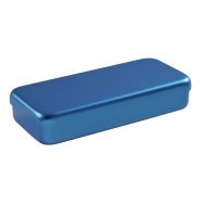 Boite en alumimium rectangulaire 18x9x3cm couvercle couleur - Holtex