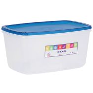 Boîte rectangulaire 5.5l naturel couvercle turquoise