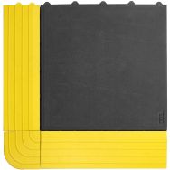 Bordure d'angle noir ou jaune pour dalle Fatigue Lock Edge - Coba
