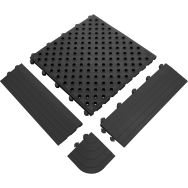 Bordure mâle noire ou jaune pour dalle anti-fatigue Lock Edge - Coba