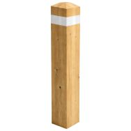 Borne carrée fixe rétro-réfléchissante H125 cm- pin traité - Mobextan