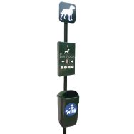 Borne propreté canine - corbeille 50L 500 sacs - Manutan Expert