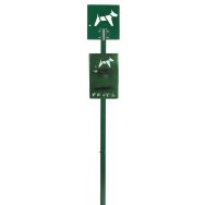 Borne de propreté hygeca 2 rouleaux poteau vert mousse