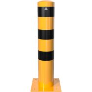 Borne en tube acier à cheviller sans anneaux - Jaune/Noir