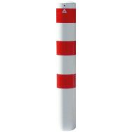 Borne en tube acier amovible sans verrou avec bande rouge