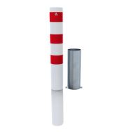 Borne tube amovible sans verrou galvanisé à chaud-Blanc/Rouge-Schake
