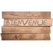 Boston découpe planche bienvenue brun 40x70 cm