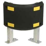 Bouclier arc sur poteau - Noir