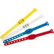 Bracelet plastique avec numéros de série - Seva piscine