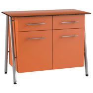 Buffet Ella 2 portes 2 tiroirs plateau stratifié compact - Mobidecor
