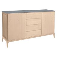 Buffet Mona 2 portes 4 tiroirs plateau stratifié - Sunset Creation