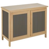 Buffet Parady 2 Portes Structure coloris Naturel / portes Anthracite