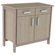 Buffet Swing 2 portes 2 tiroirs mélaminé sans serrures - Mobidecor