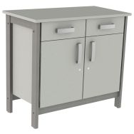 Buffet Swing 2 portes 2 tiroirs mélaminé serrures - Mobidecor